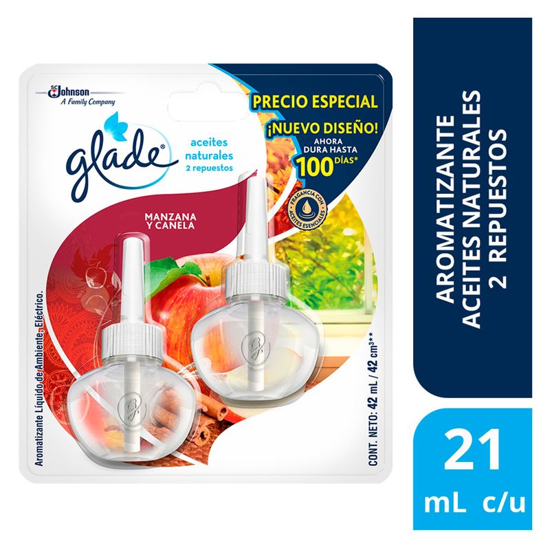 GLADE - Repuestos Aromatizante Manzana y Canela x 2 unid.