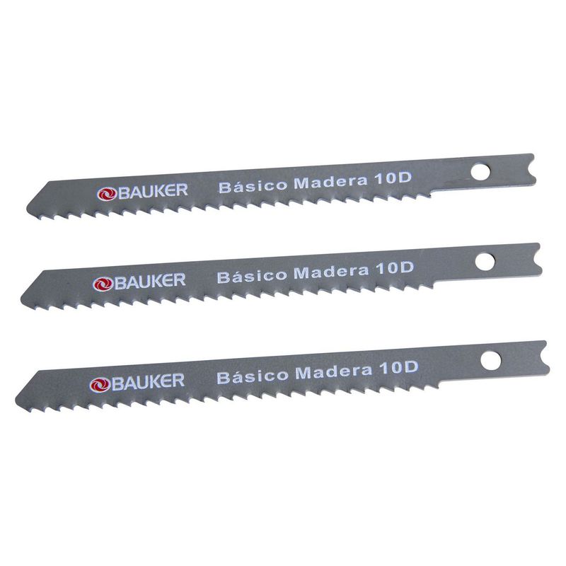 BAUKER - Hoja de sierra -  Set de Hojas 6 Dientes 3 Unidades Bauker