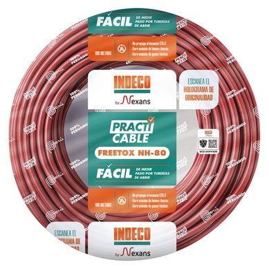 Cable Libre de Halgenos 4 mm2 Rojo x 100m por Rollo