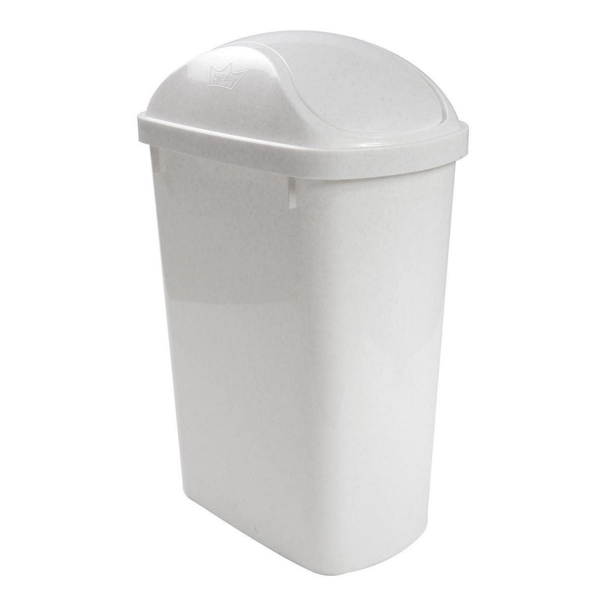 REYPLAST - Papelera de Plástico con Tapa Vaivén Blanca 11.9L