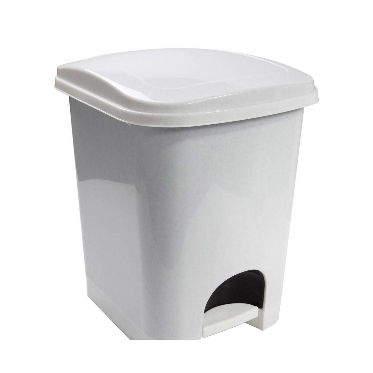 REYPLAST - Papelera de Plástico con Pedal Milan Blanca 13.3L