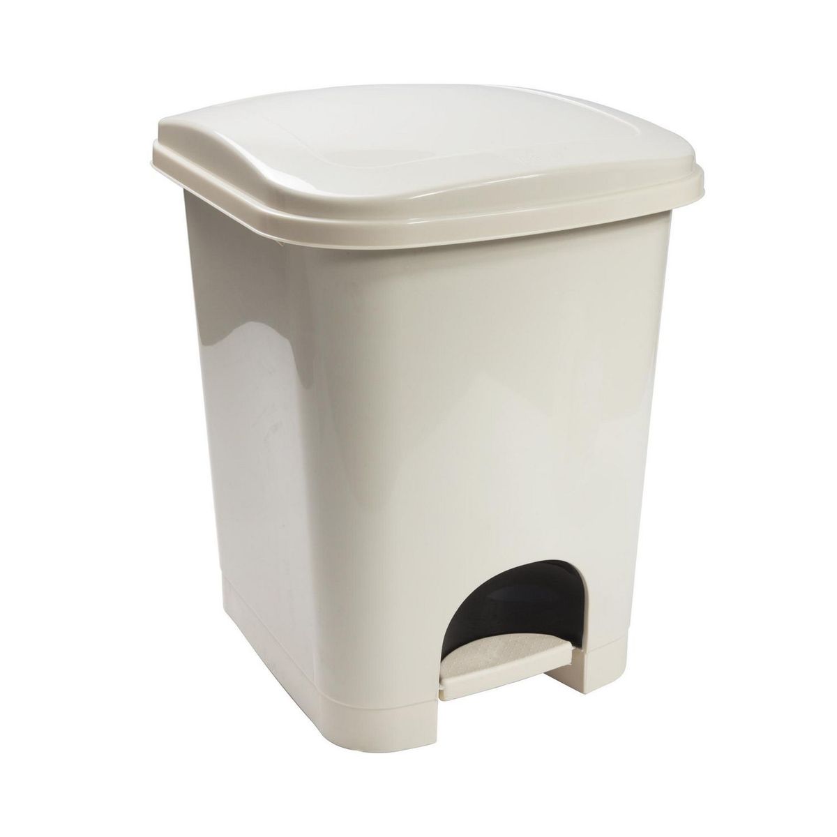 REYPLAST - Papelera de Plástico con Pedal Milan Blanca 13.3L