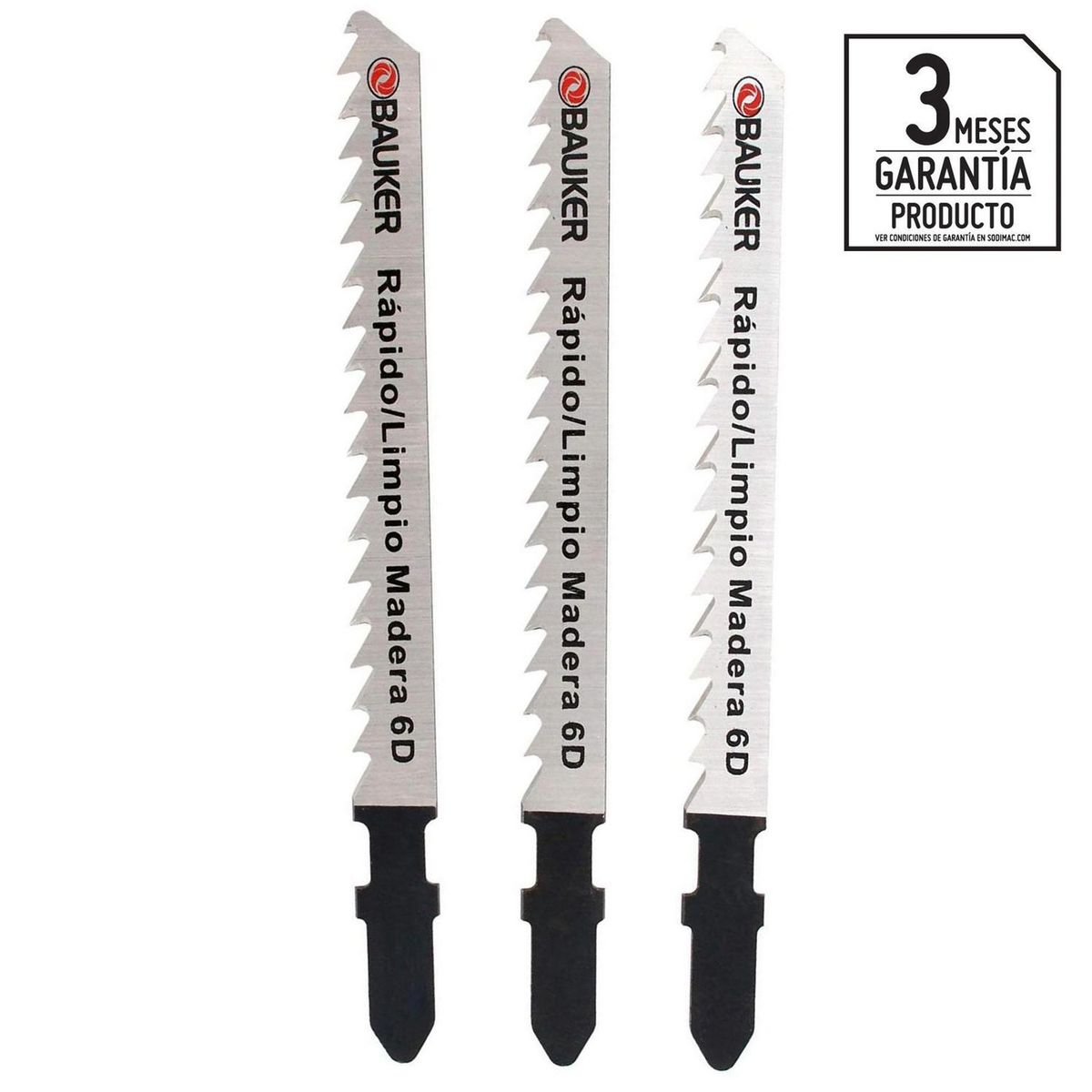 BAUKER - Hoja de sierra - Set de Hojas para Calar T 3 Unidades Bauker