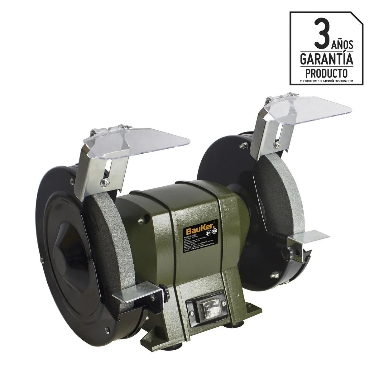 BAUKER - Esmeril de Banco Eléctrico Bauker 8" 350W