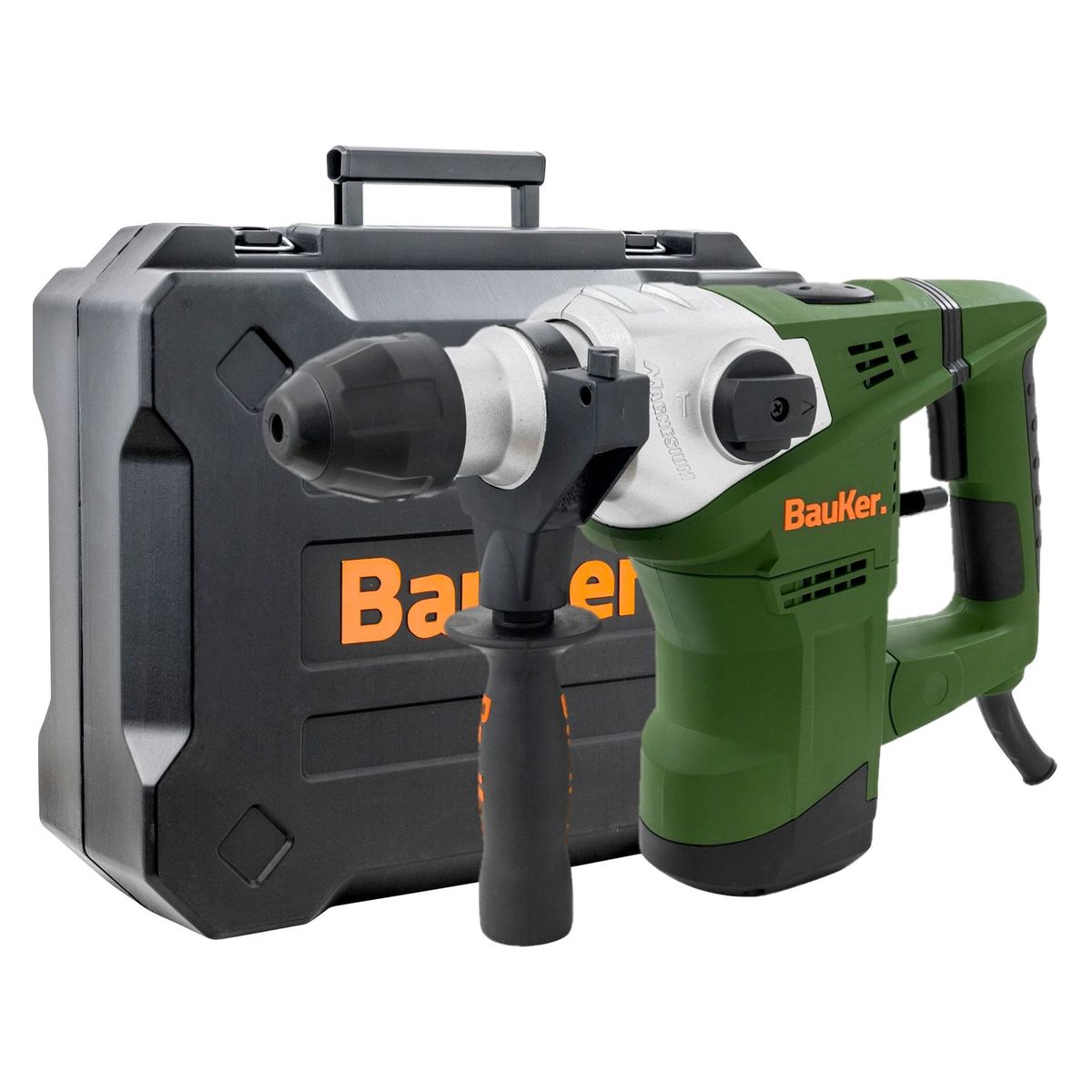 BAUKER - Rotomartillo Eléctrico Bauker SDS Plus Eléctrico 32mm 1500W + Maletín Bauker