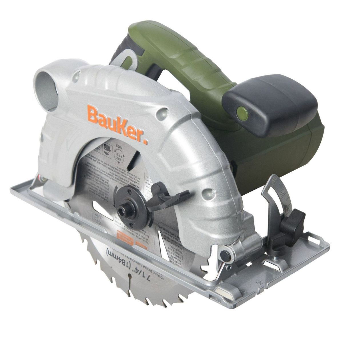 BAUKER - Sierra Circular Eléctrica Bauker 7 1/4" 1500W + 1 Hoja de Sierra