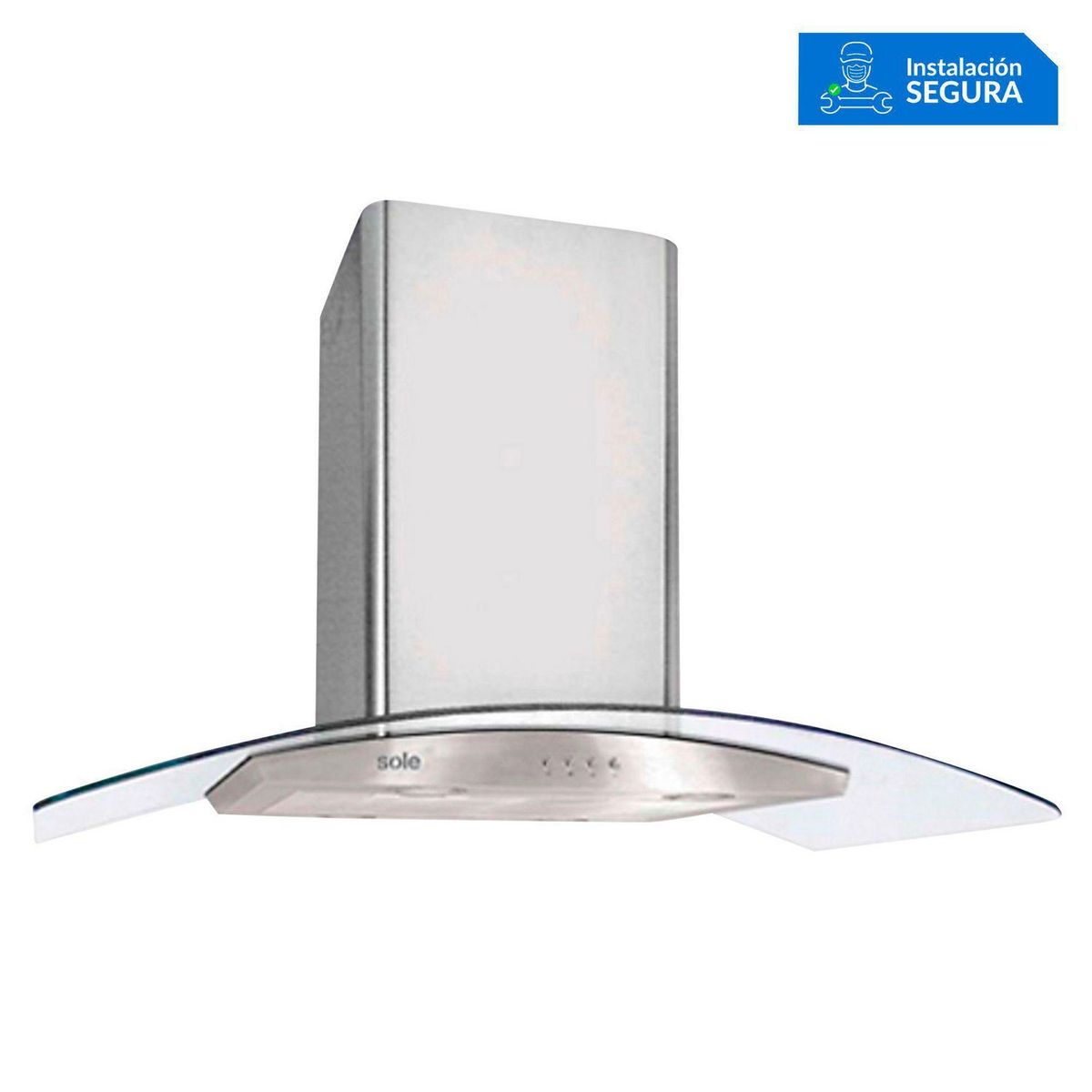 SOLE - Campana Decorativa 90cm Sole Venus Isla TURE66COV2 Negro