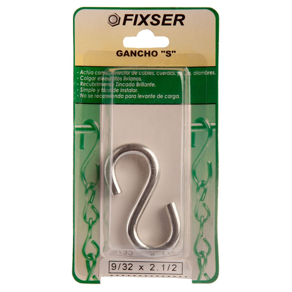 FIXSER - Gancho S 9/32 (7.0)x 2.1/2 (63)1 unid.