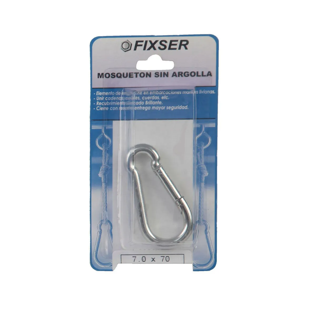 FIXSER - Mosquetón sin Argolla 7.0x70 1 unid.