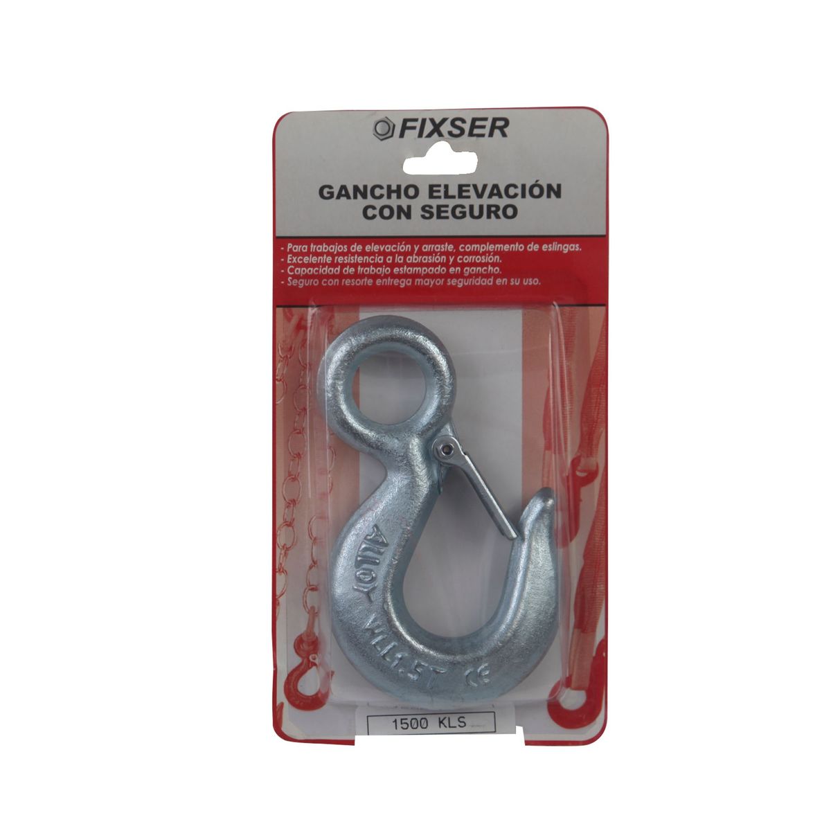 FIXSER - Gancho de Elevación con Seguridad 1500KL 1 unid.