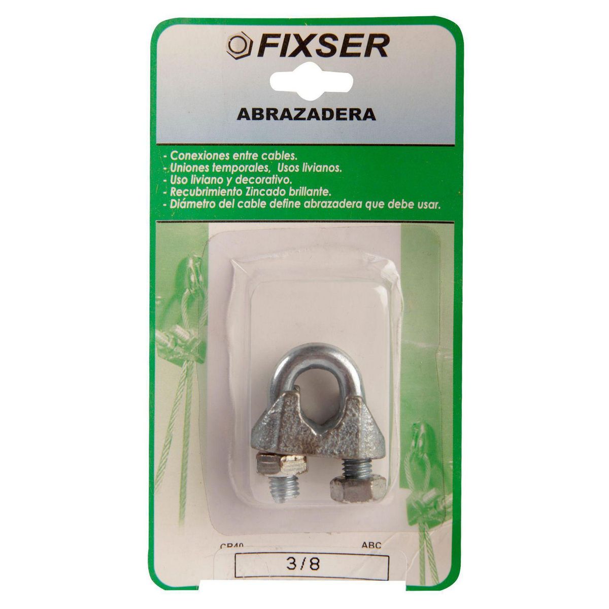 FIXSER - Abrazadera Protege Cable 3/8 1 unid.