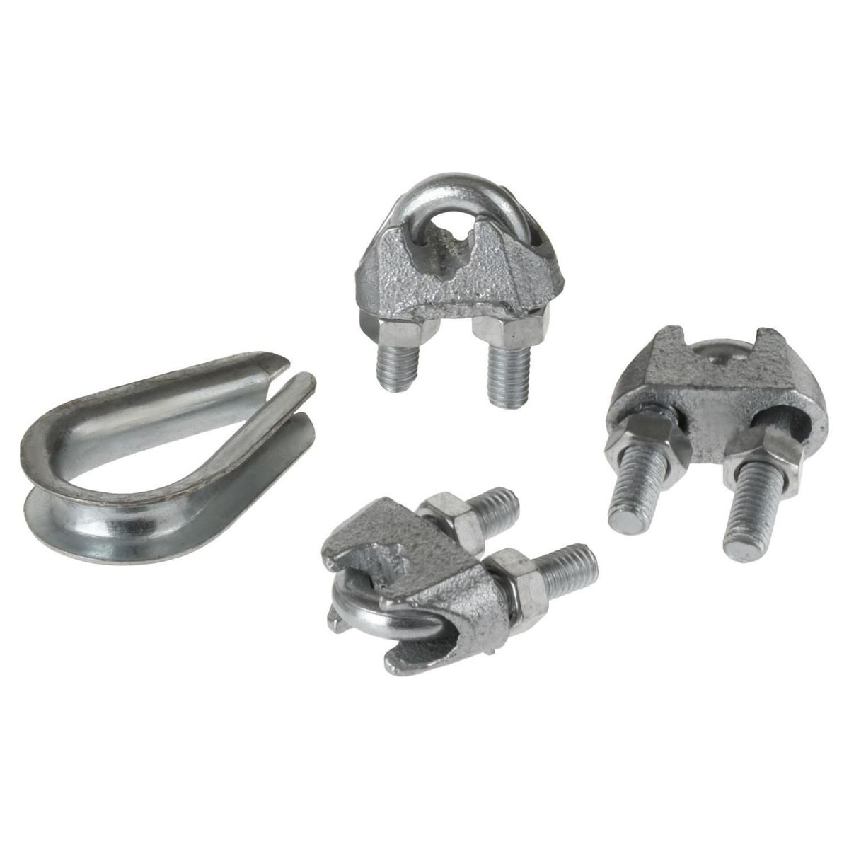 FIXSER - Abrazaderas x 3 y Guardacabo x 1 3/16