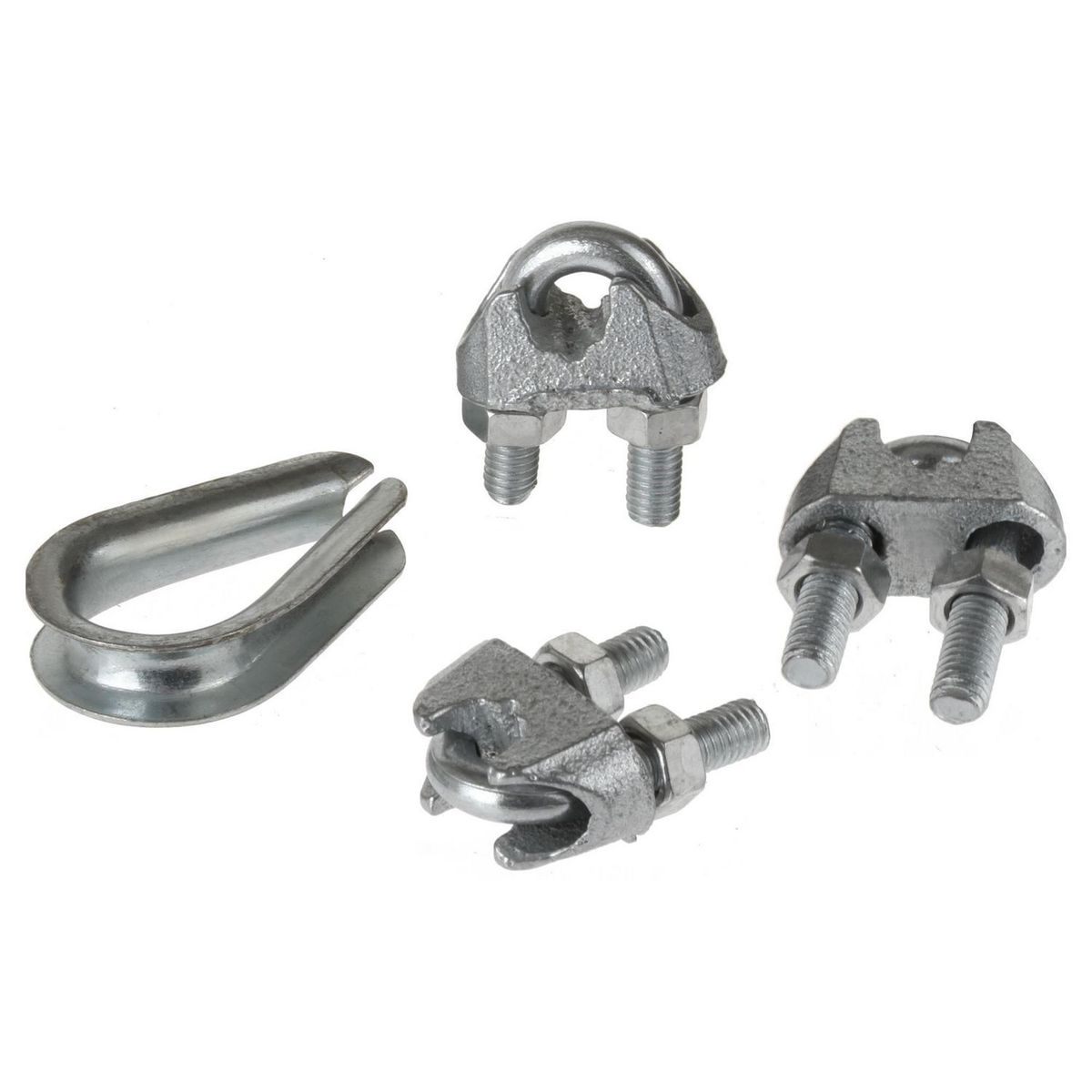 FIXSER - Abrazaderas x 3 y Guardacabo x 1 1/4