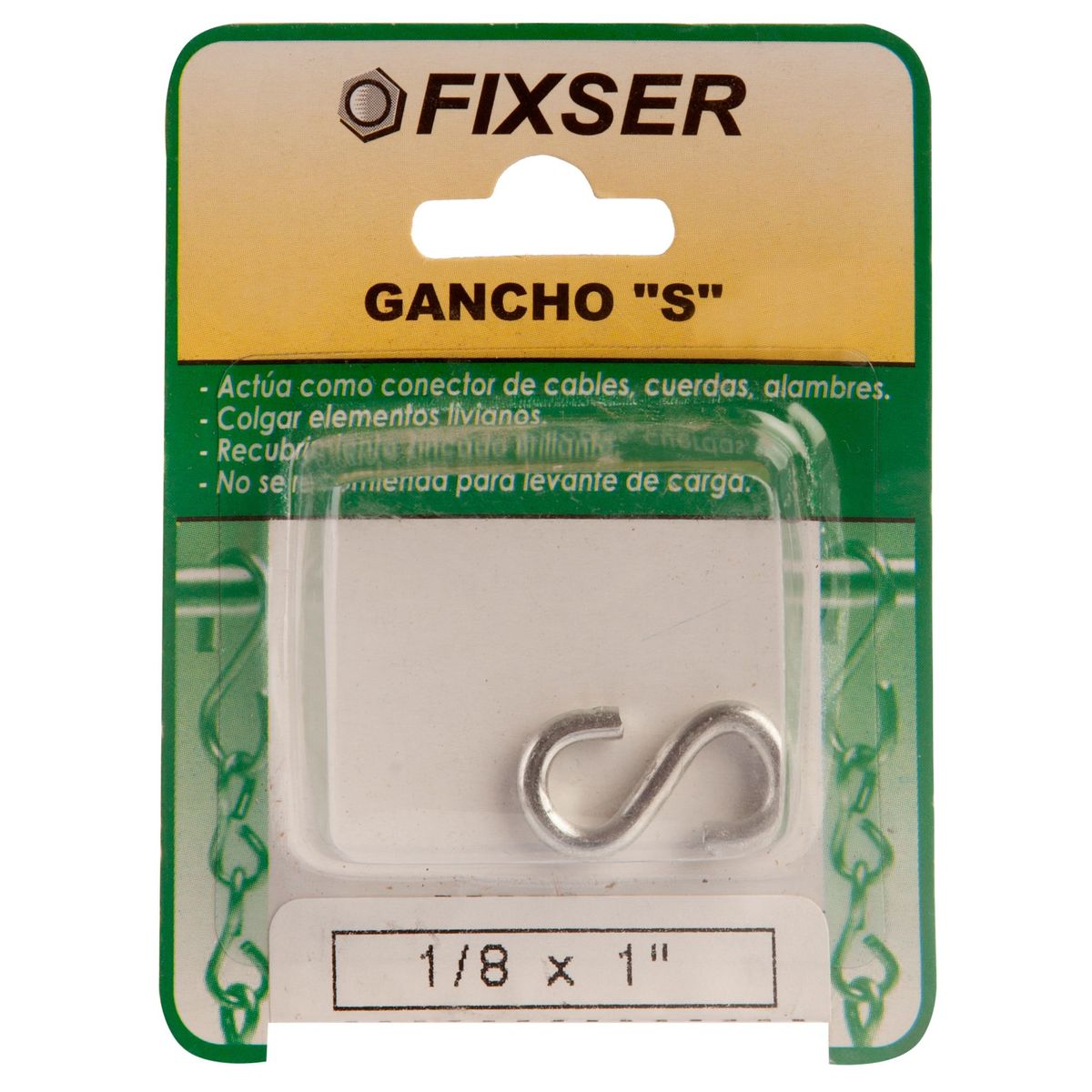 FIXSER - Gancho S 1/8 x 1 unid.