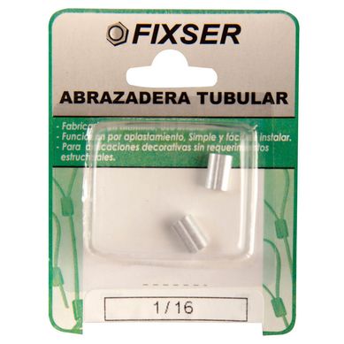 Abrazadera Tubular Aluminio 1/16 2 unid.