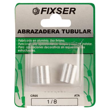 Abrazadera Tubular Aluminio 1/8 2 unid.
