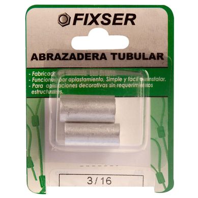 Abrazadera Tubular Aluminio 3/16 2 unid.