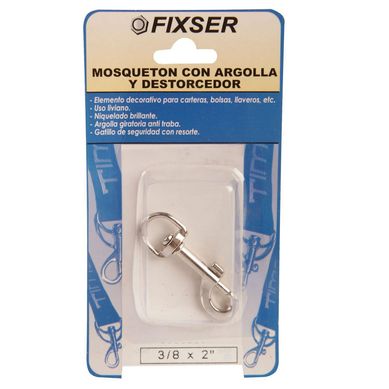 Mosquetn Argolla y Destorcedor 3/8x2 1 unid.