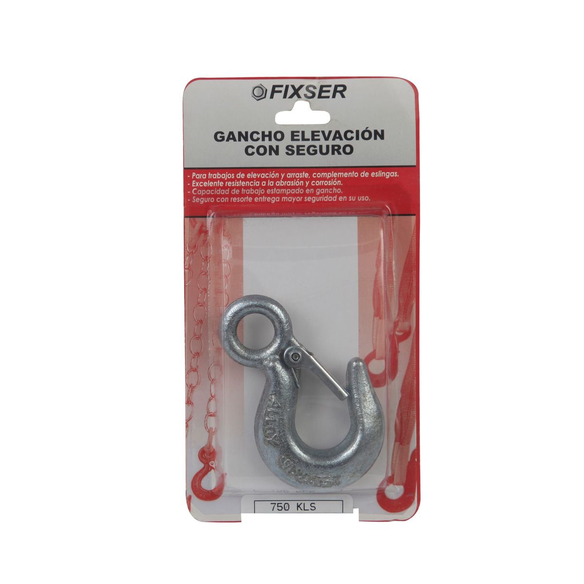 FIXSER - Gancho de Elevación con Seguridad 750KL 1 unid.