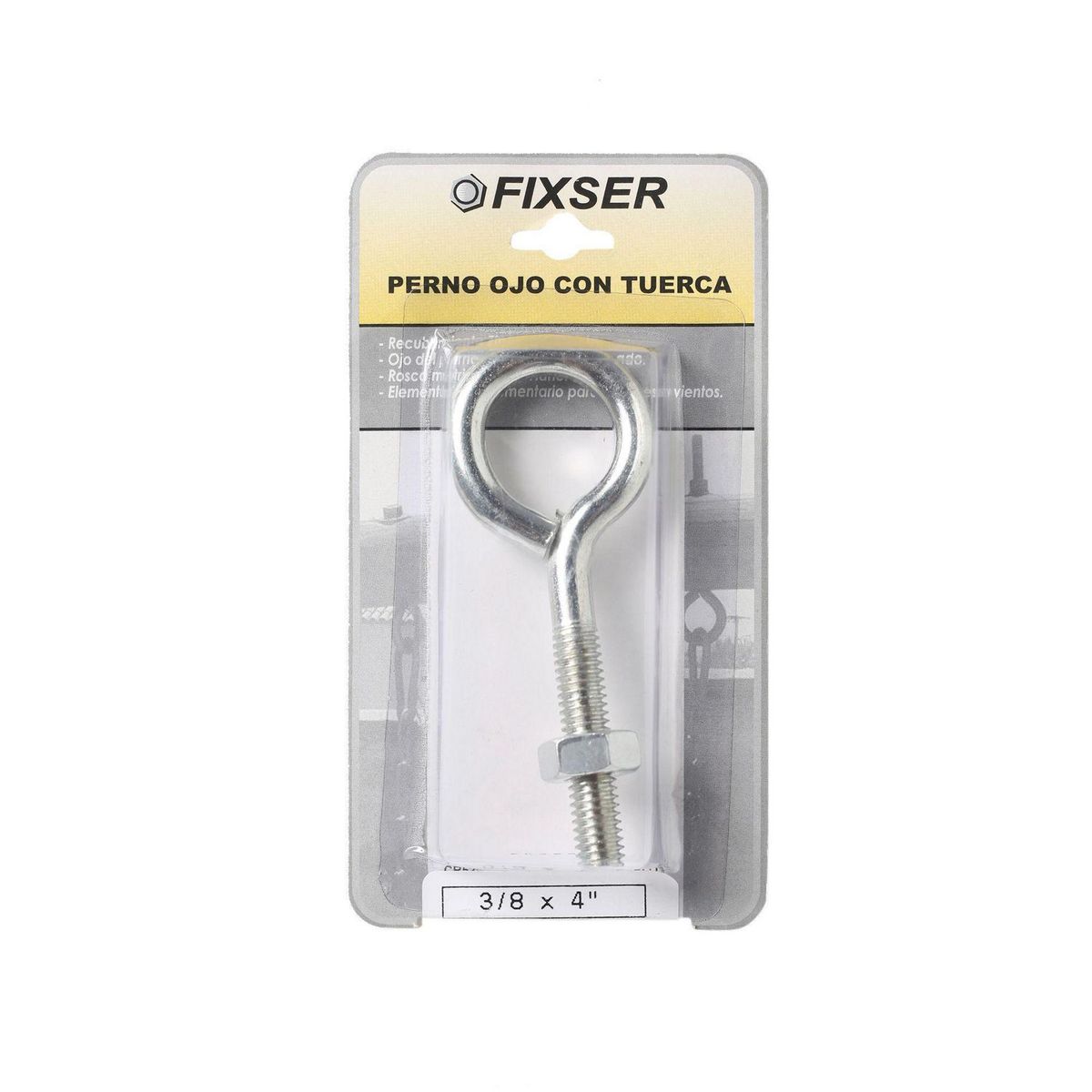 FIXSER - Perno Ojo con Tuerca 3/8x2.1/4 1 unid.