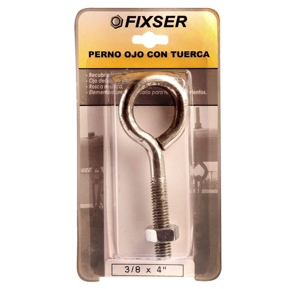 FIXSER - Perno Ojo con Argolla 3/8x4 1 unid.