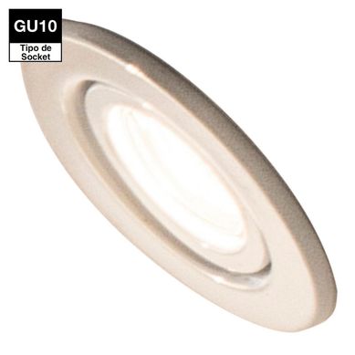 Spot Empotrable Llano 11cm Blanco incluye Socket GU10