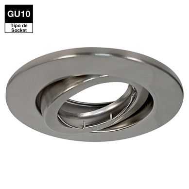 Spot Empotrable Llano 11cm Niquel con Socket GU10