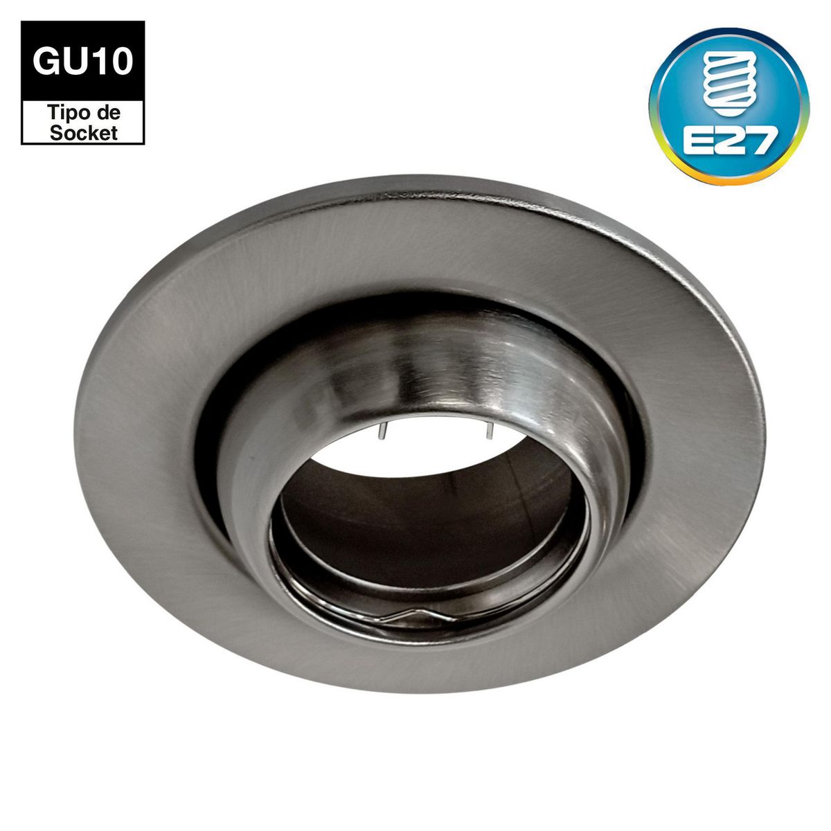 LIGHTECH - Spot Empotrable Ojo de Buey 11cm Niquel incluye Socket GU10