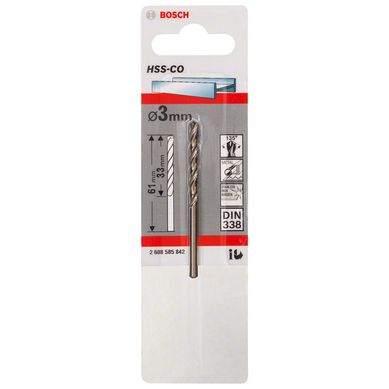 Broca de Cobalto para Metal 3.0x61 mm Bosch