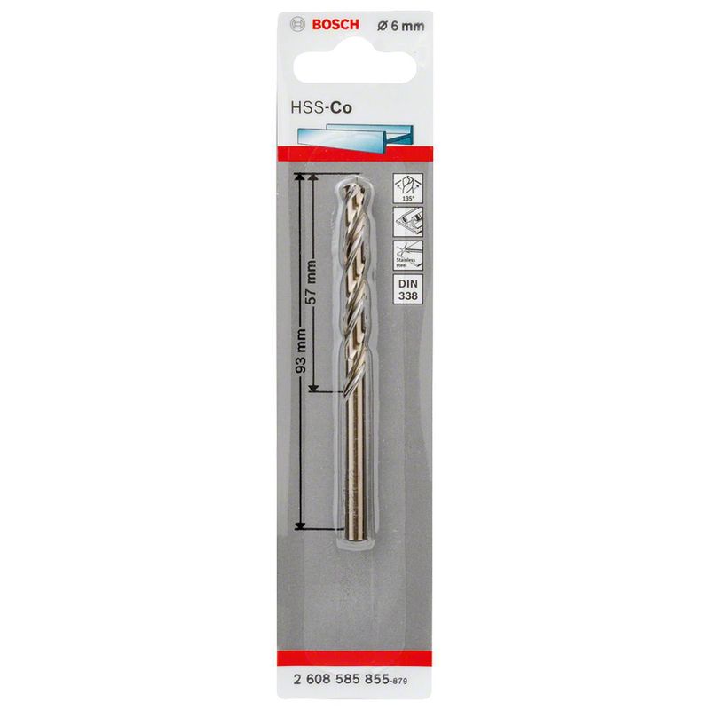 BOSCH - Broca de Cobalto para Metal 6.0x93 mm Bosch