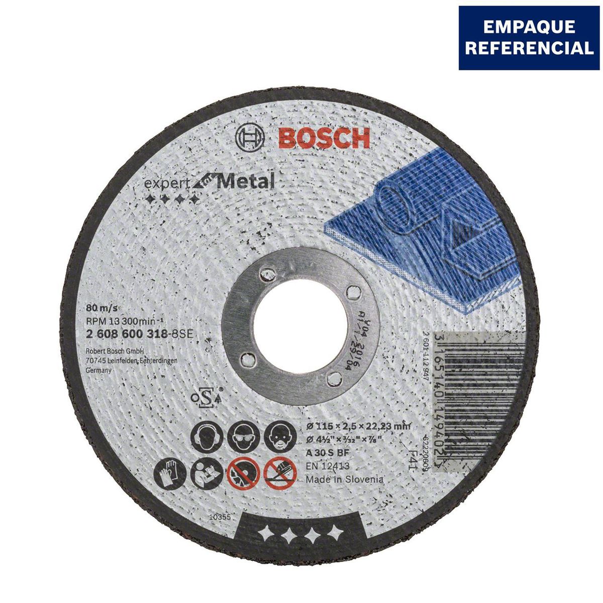 BOSCH - Disco Corte Acero para acero 4 1/2" Bosch