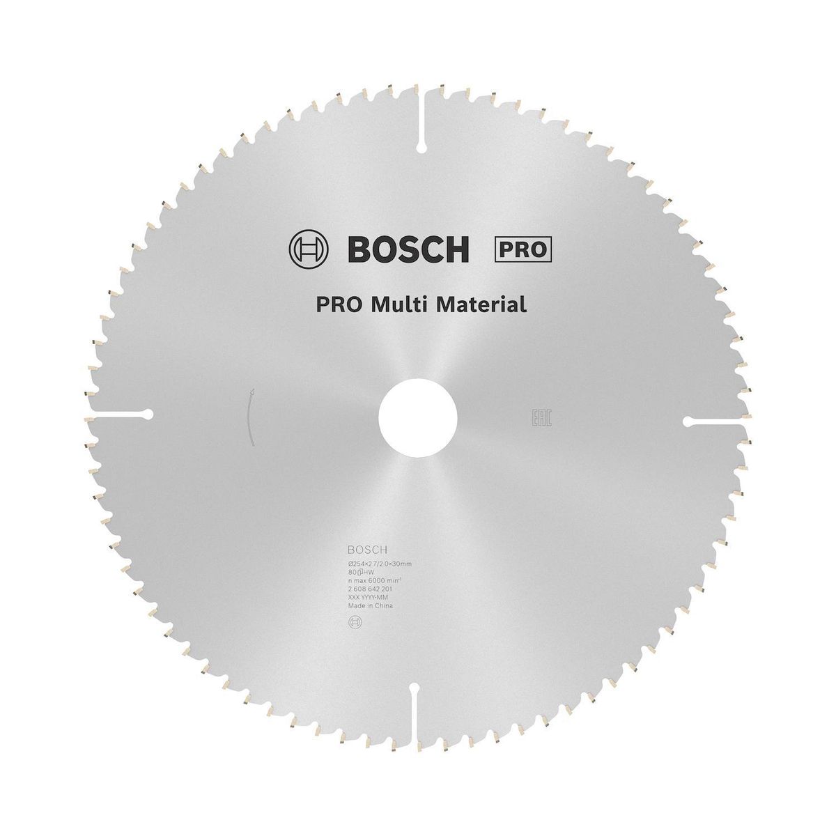 BOSCH - Disco Sierra Multimaterial 10" 80 Dientes Bosch