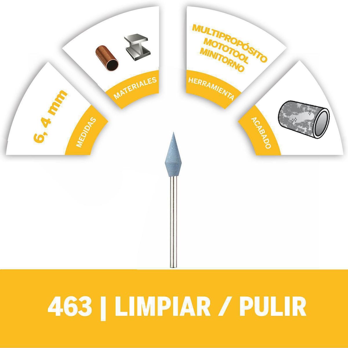 DREMEL - Punta de Caucho para Pulir 4.7 cm Dremel