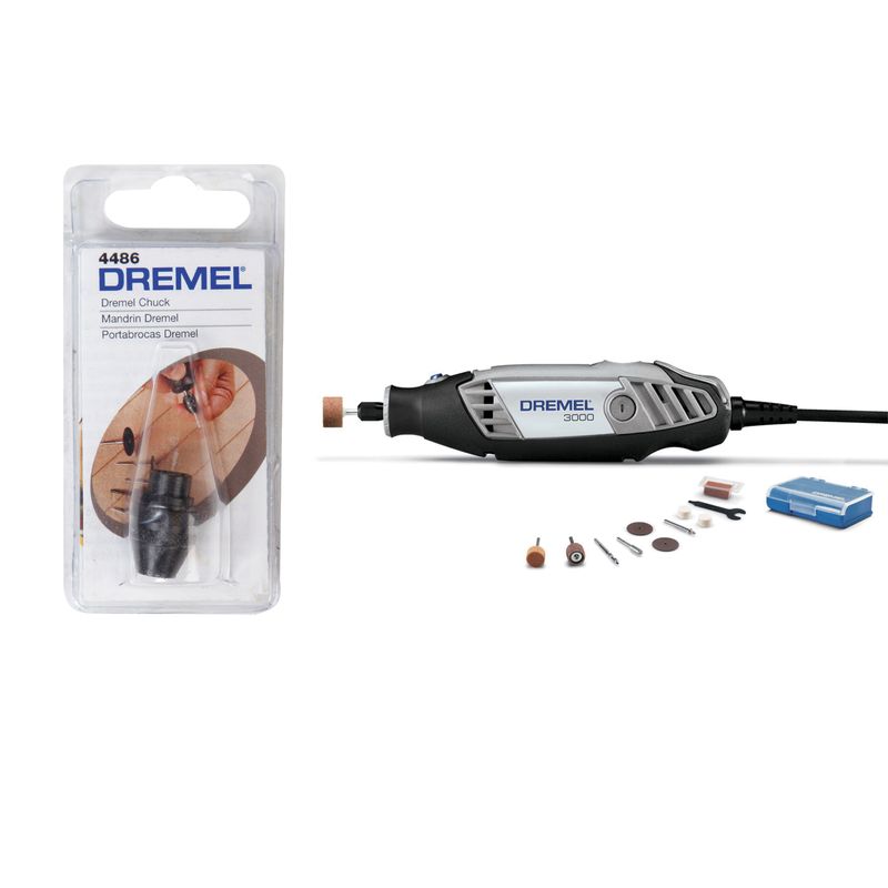 DREMEL - Mandril cambio rapido 1/32-1/8 + Dremel 3000 Minitorno + 10 Accesorios