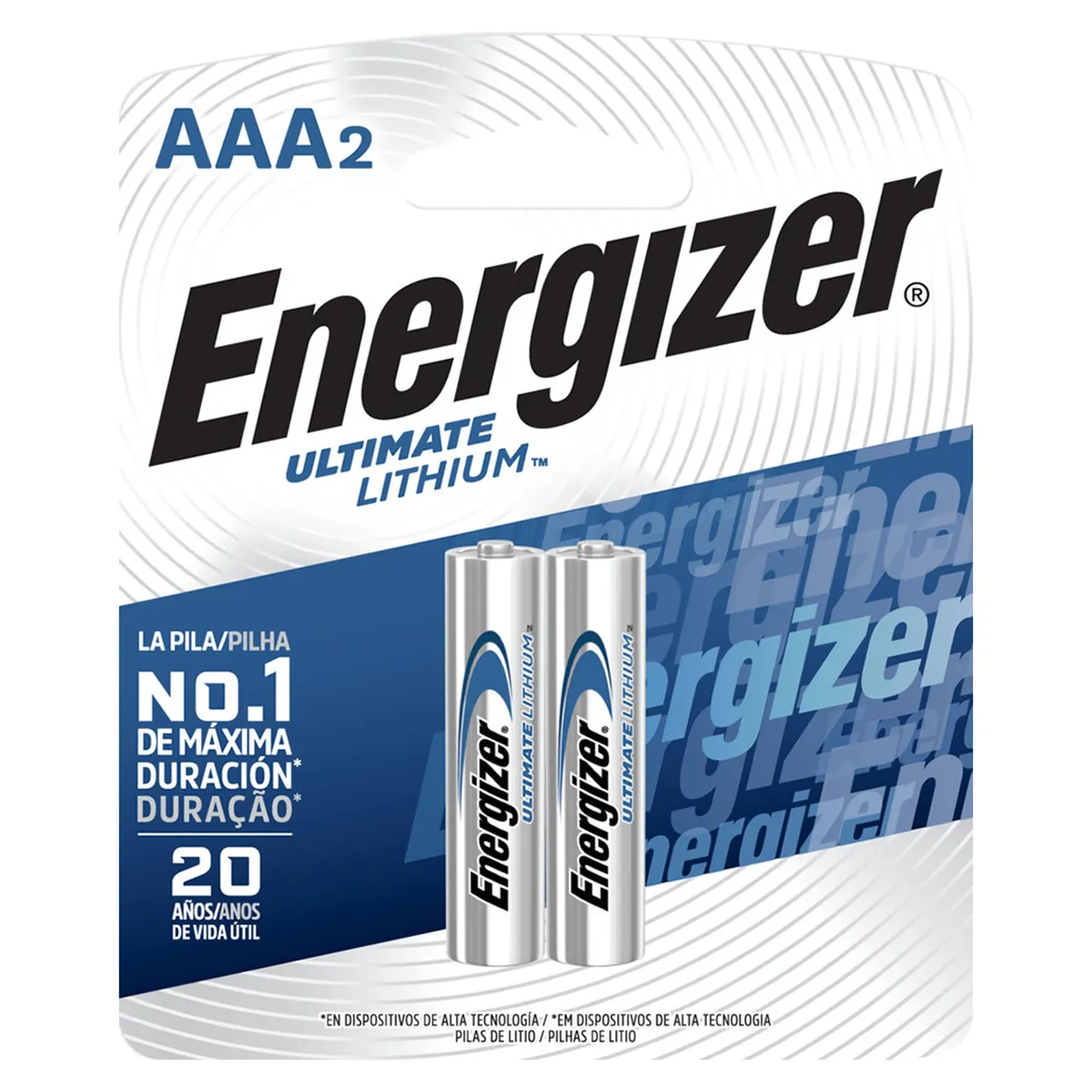 ENERGIZER - Pack de 2 pilas litio AAA 1.5V Energizer