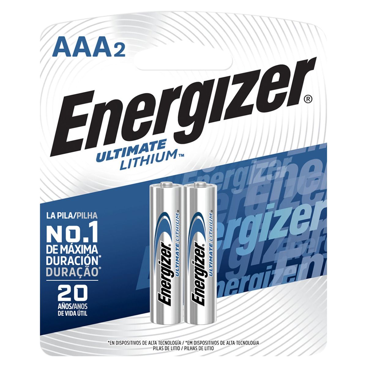 ENERGIZER - Pack de 2 pilas litio AAA 1.5V Energizer