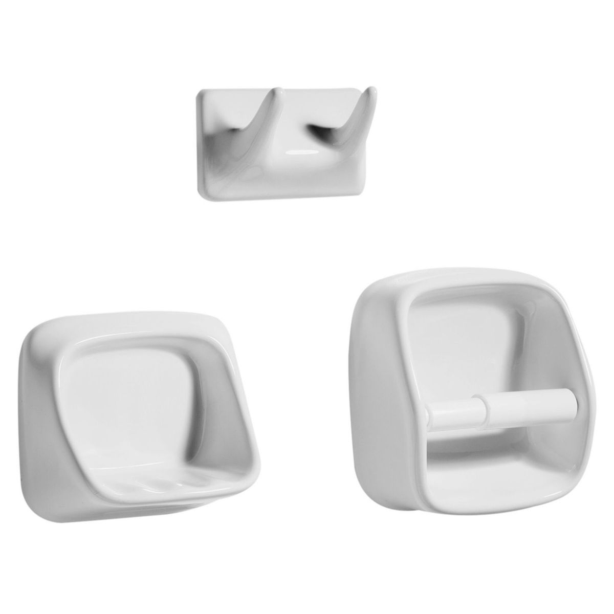 TREBOL - Accesorios Cerámicos para Baño Blancos