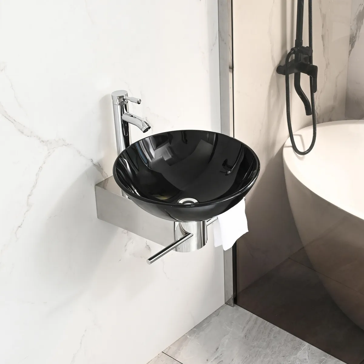 SENSI DACQUA - OvalÃ­n Sobreponer Redondo negro