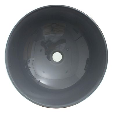 Ovaln De Vidrio 42x16cm Plomo