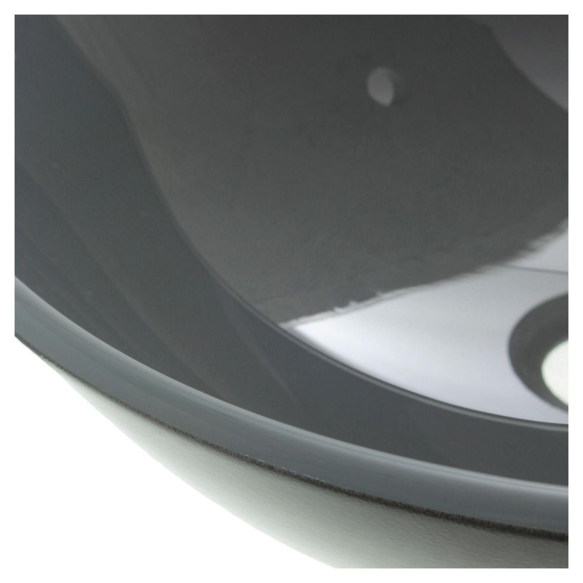 SENSI DACQUA - Lavamanos para Sobreponer Vidrio Redondo Plomo