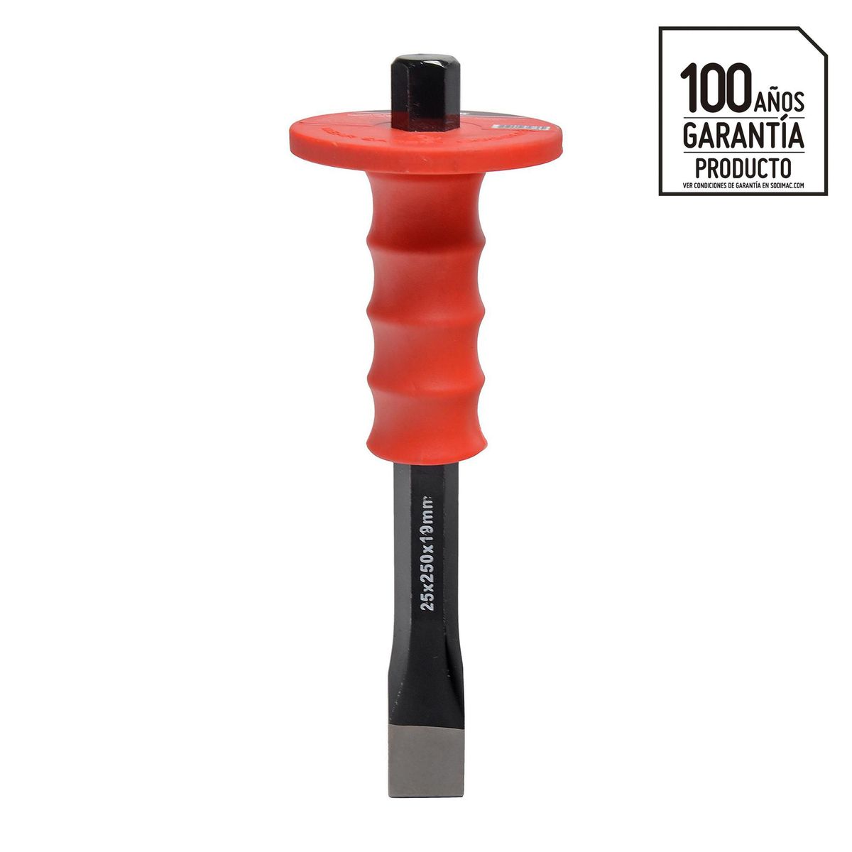 REDLINE - Cincel Plano con Mango de Goma 3/4x10" Redline