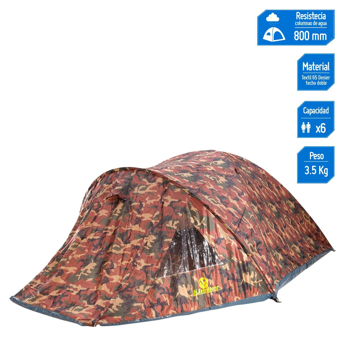 KLIMBER - Carpa Iglú Domepack 6 Personas Klimber Camuflada