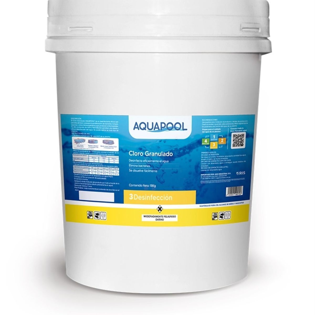 AQUAPOOL - Cloro Granulado Balde 18 kg