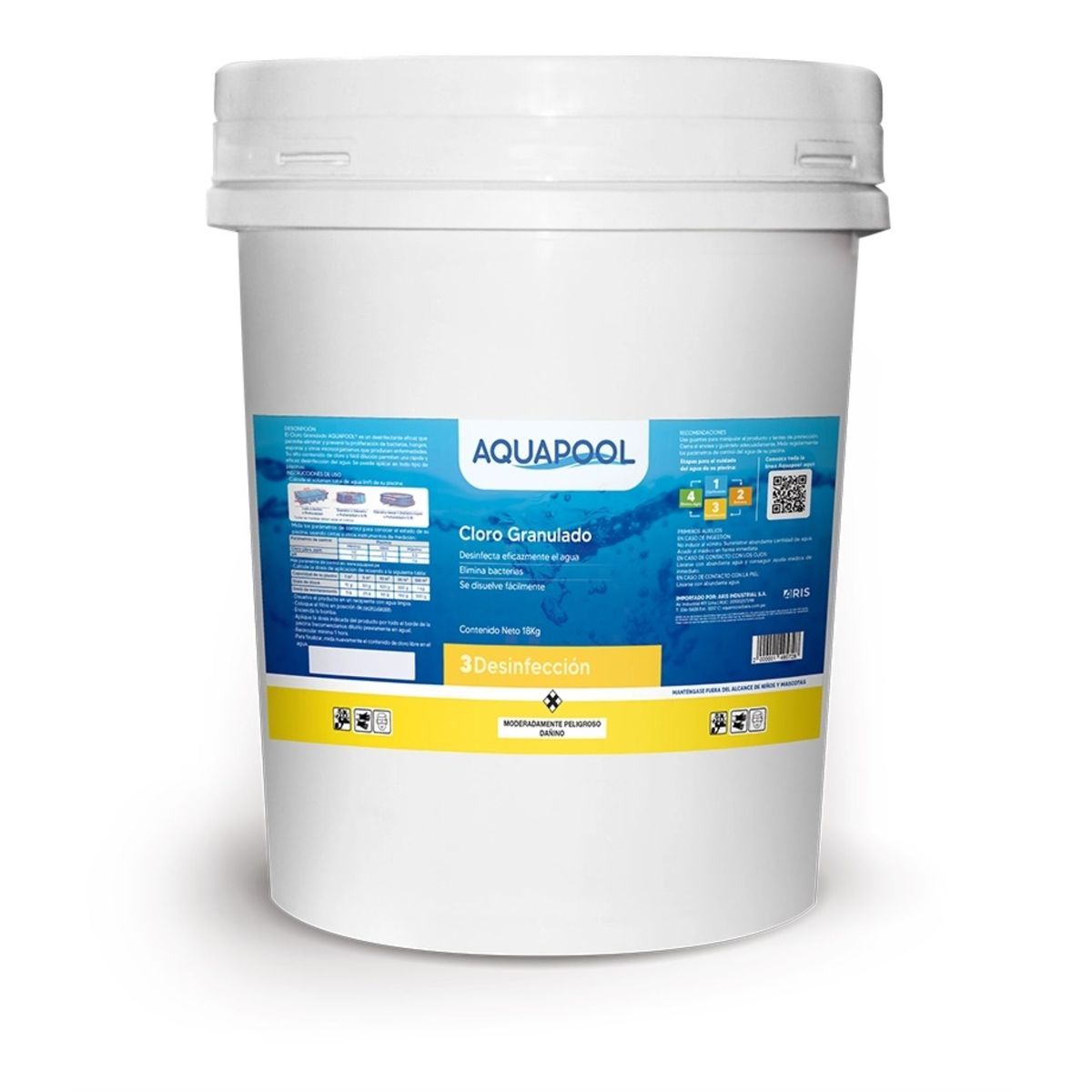 AQUAPOOL - Cloro Granulado Balde 18 kg