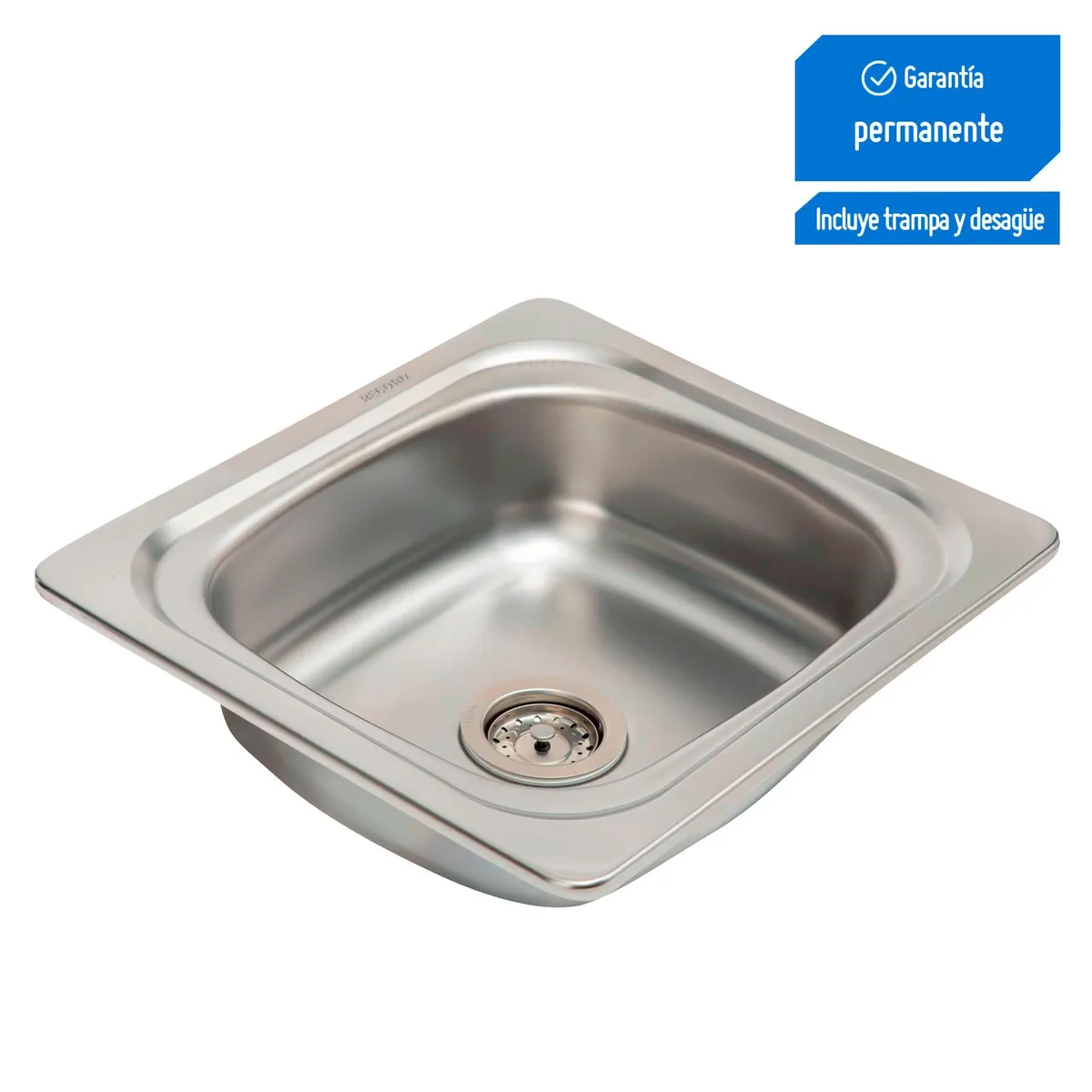 RECORD - Lavadero de Cocina Record Acero Inoxidable 1 Poza Toronto 51.5x46.5cm