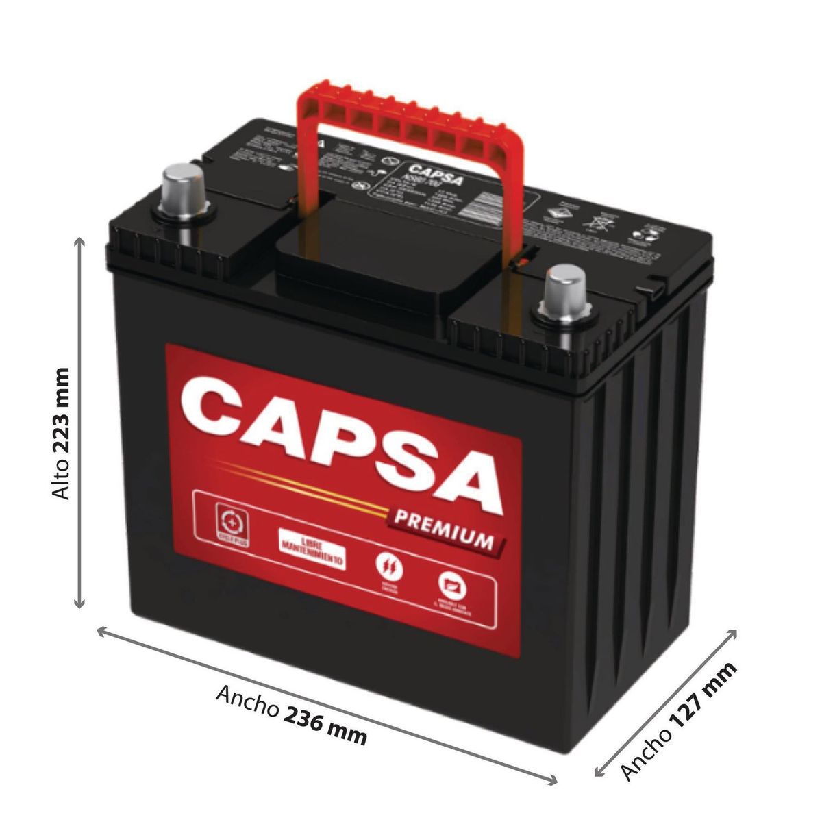 CAPSA - Batería Premium Ns60Ls 700/410 Amp/11 Placas (11Toi)