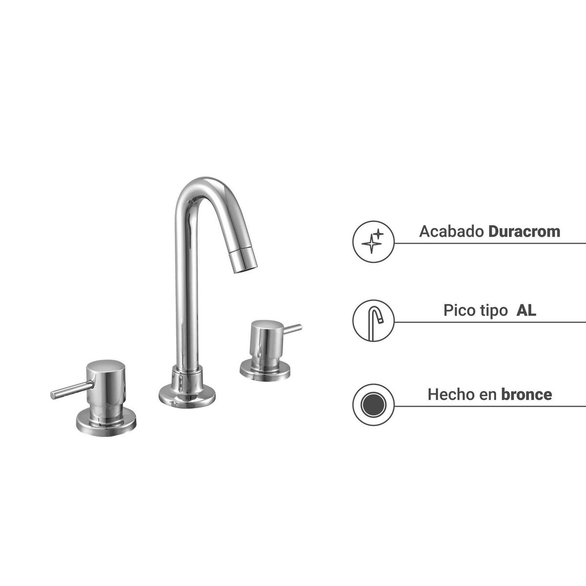 VAINSA - Llave de Lavatorio Mezcladora Bali 8''