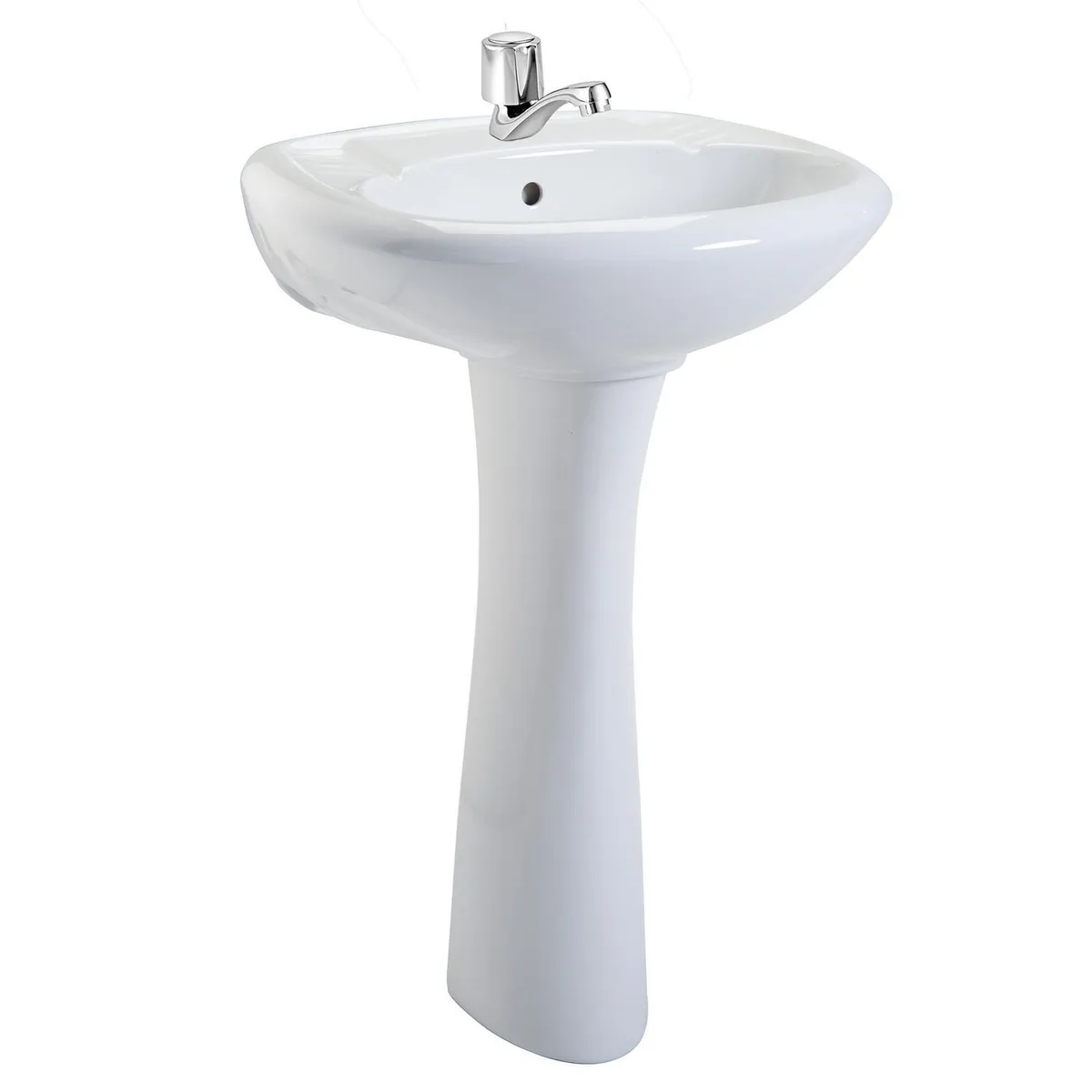 TREBOL - Lavamanos Sobre Pedestal Trebol Manantial Blanco