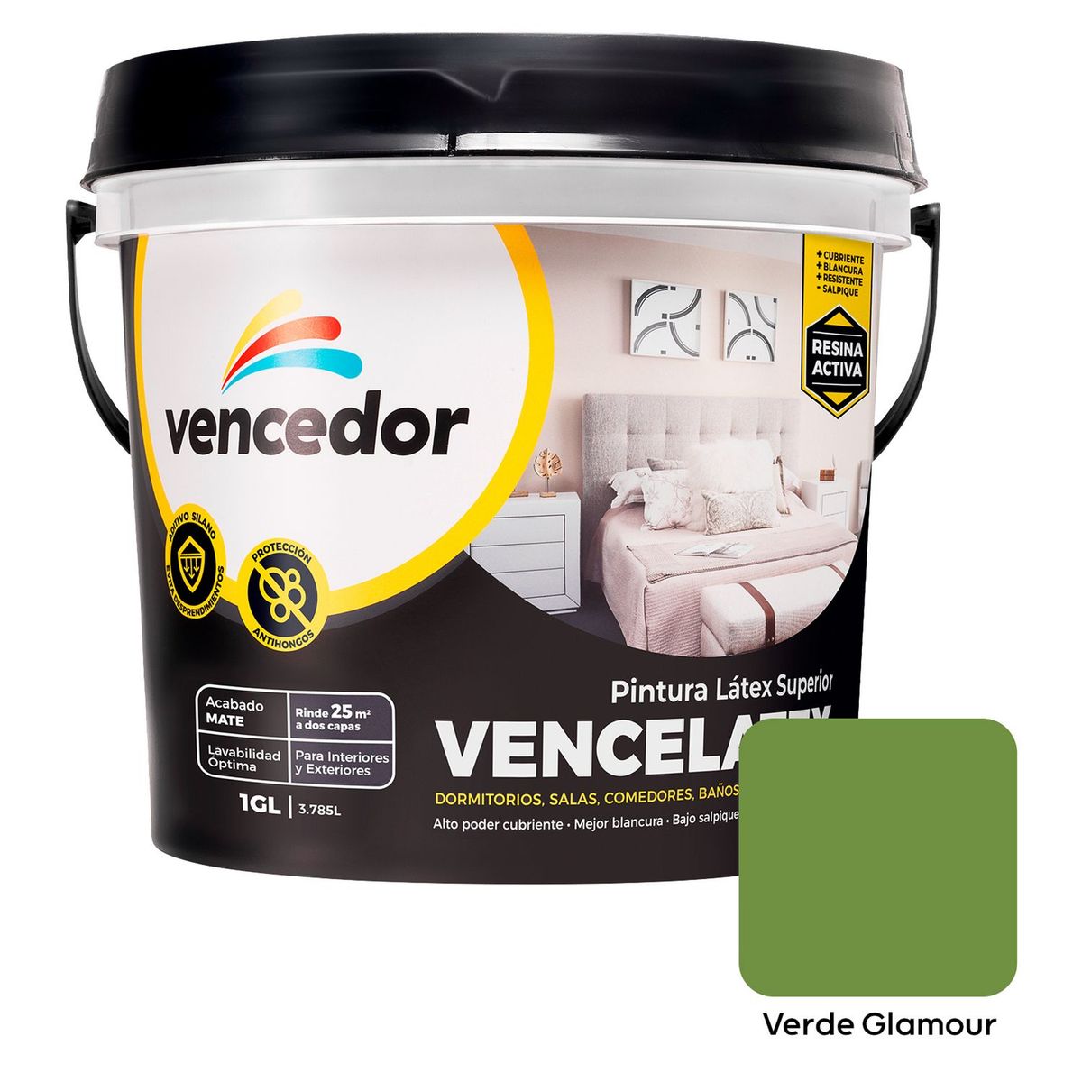 VENCEDOR - Pintura Vencelatex Verde Glamo 1GL