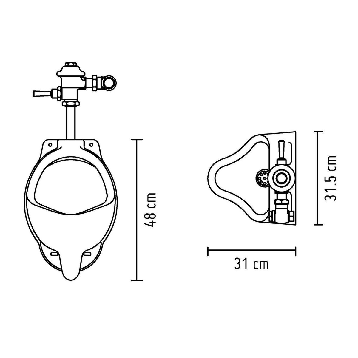 TREBOL - Urinario Bambi Blanco